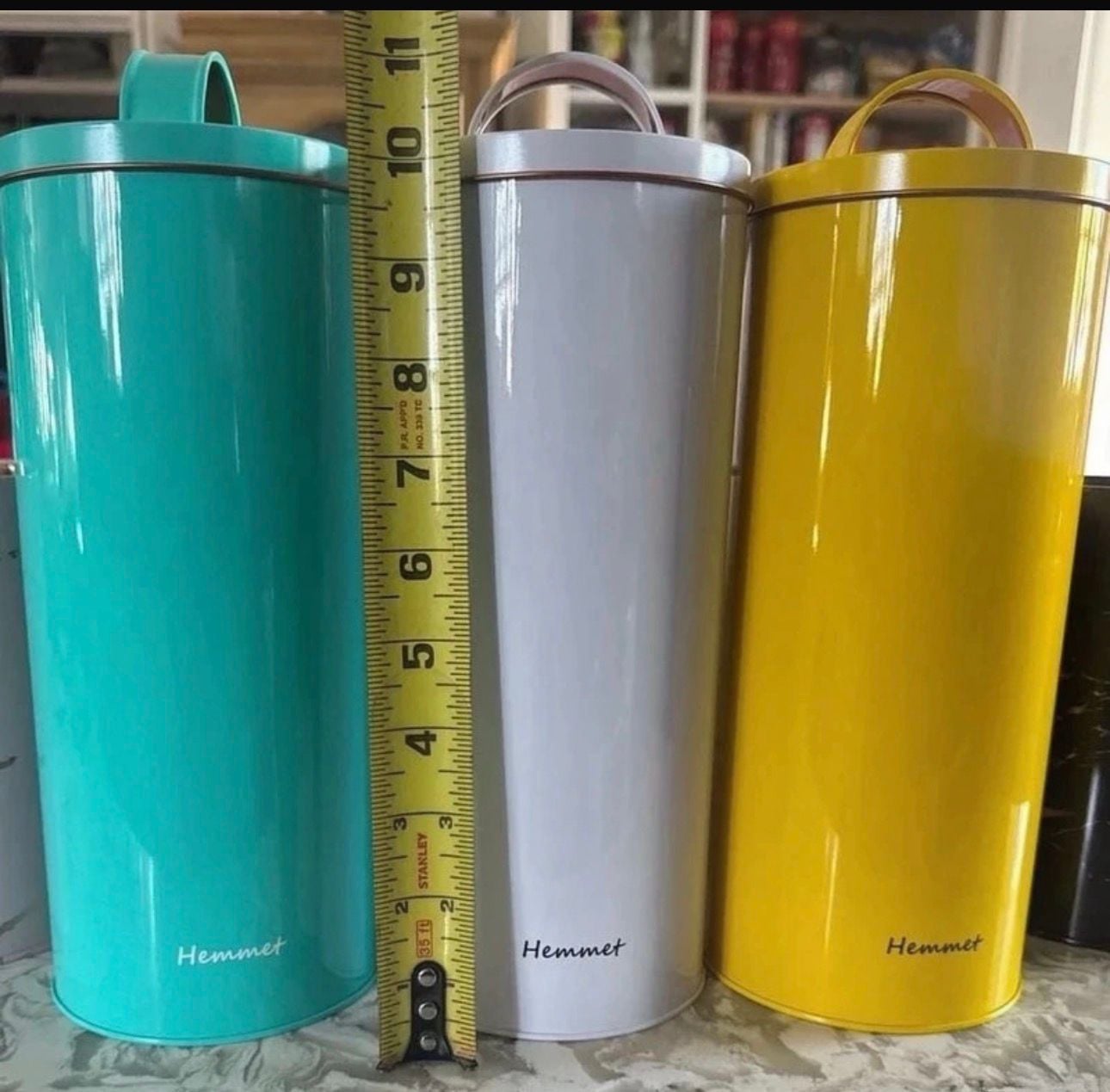 Hemmet Skinny Metal Canisters with Lids—3 different colors. New. Each box contains 25 canisters in the same color. Please send me a message with your desired color. 13
