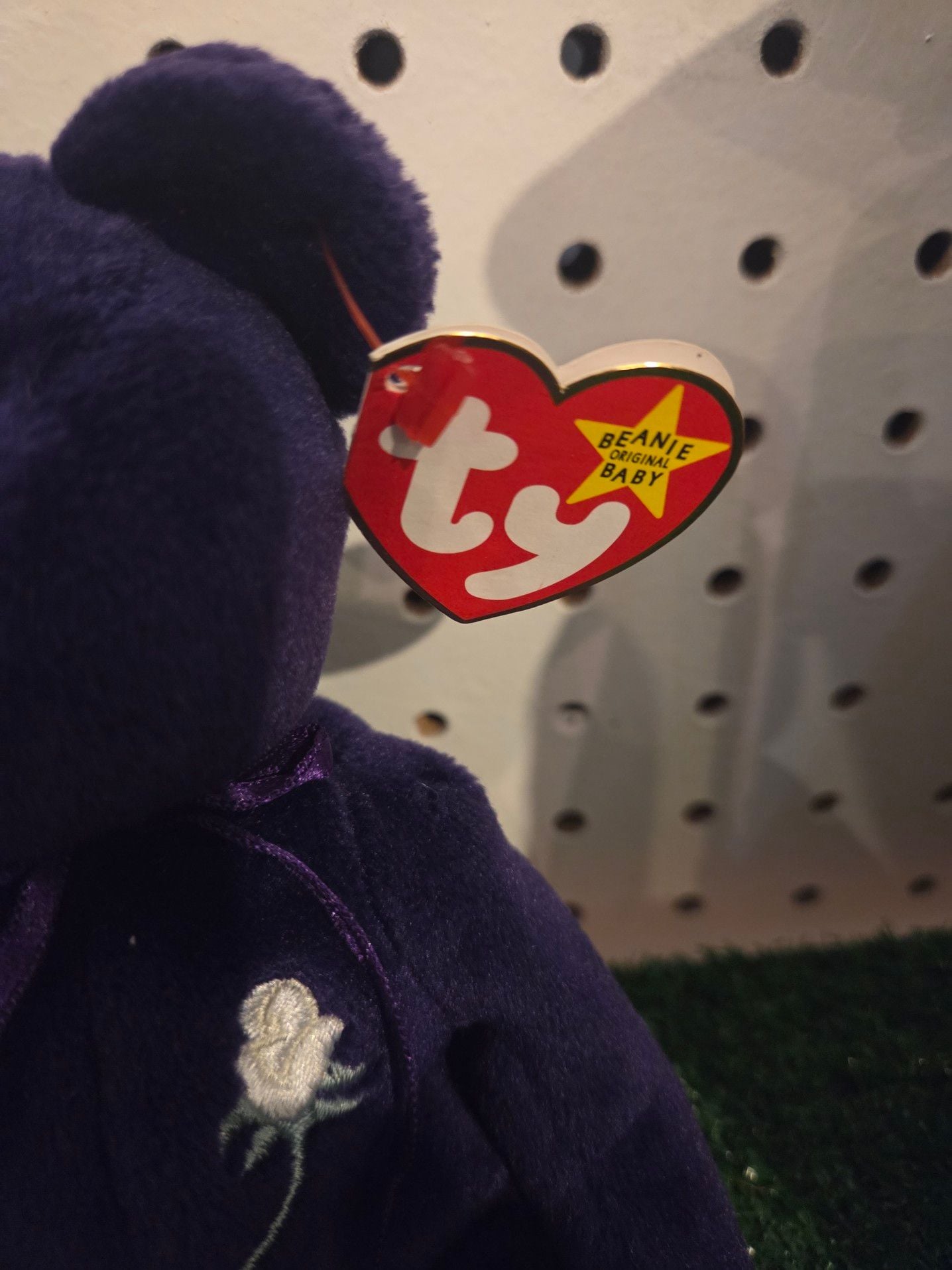 Ty Beanie Babies Princess Diana Bear Purple Retired 2
