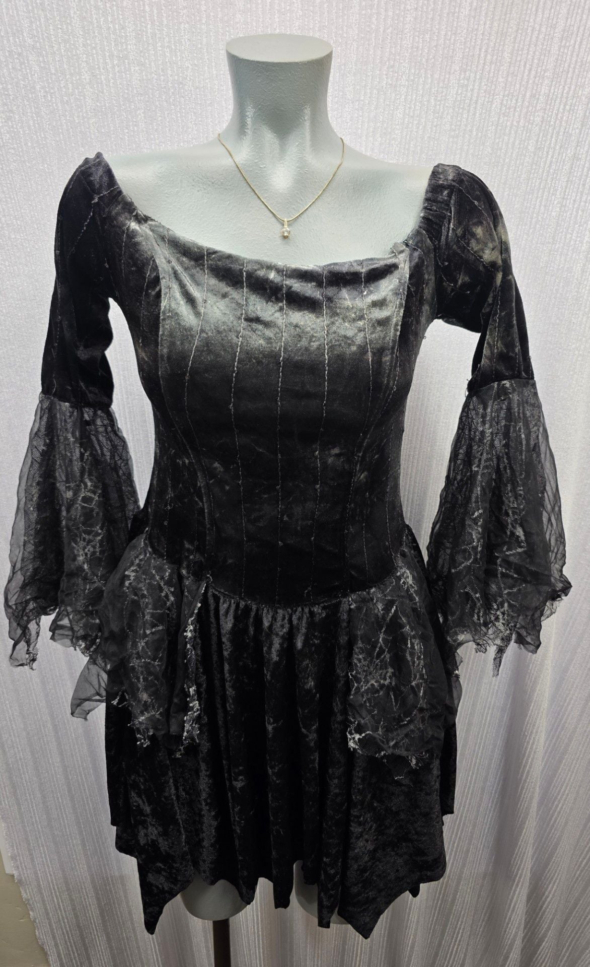 Spider Witch Spider Witch Dress One Size Fits Most Black Velvet Costume 2