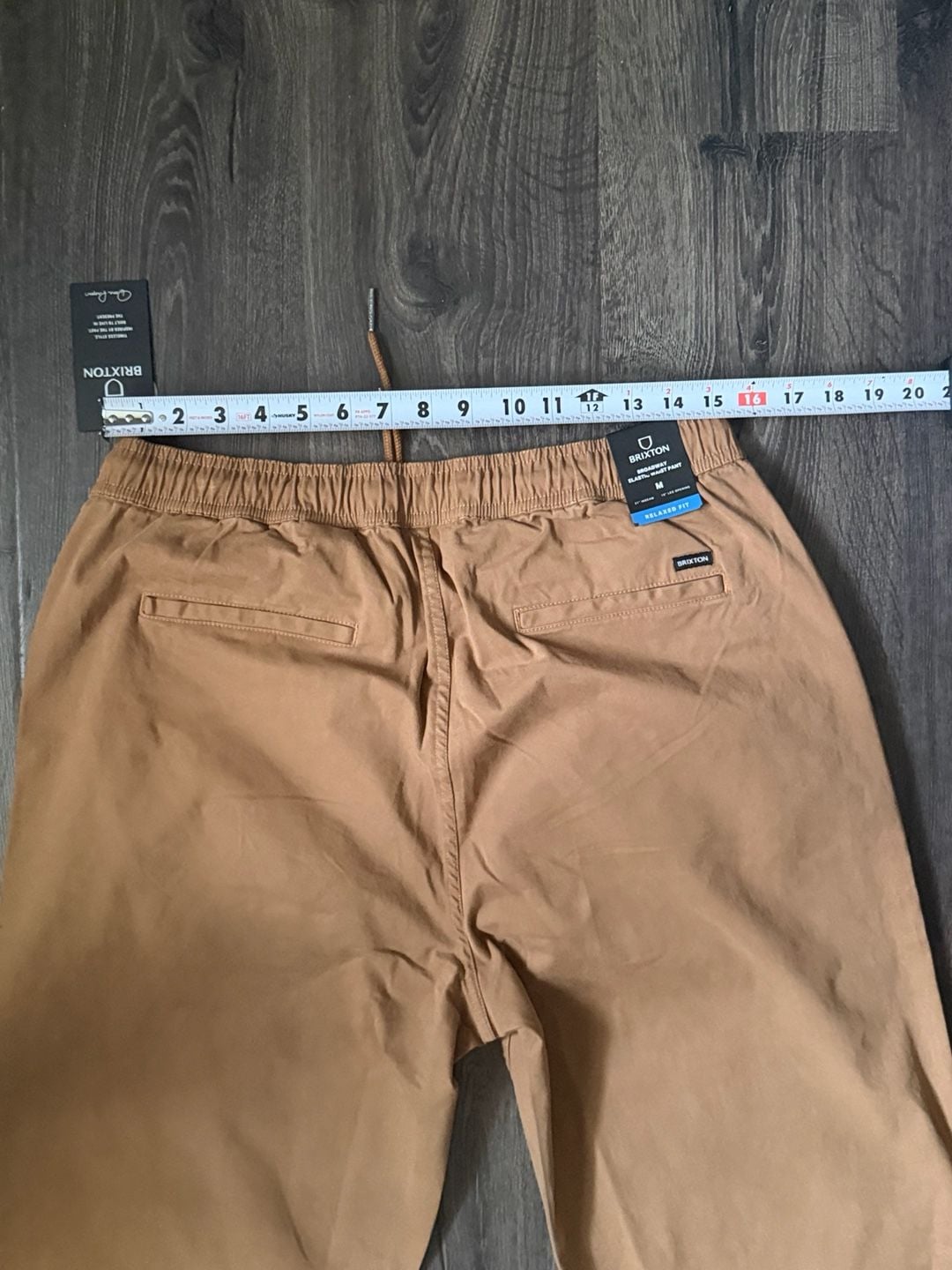 Brixton Broadway Elastic Waist Relaxed Pant Size M Washed Copper 8