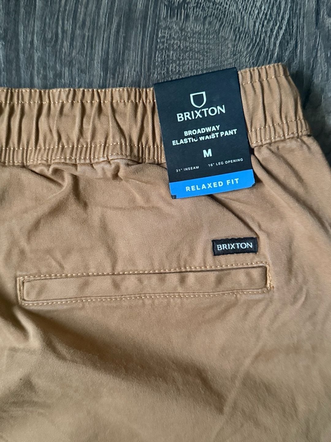 Brixton Broadway Elastic Waist Relaxed Pant Size M Washed Copper 9