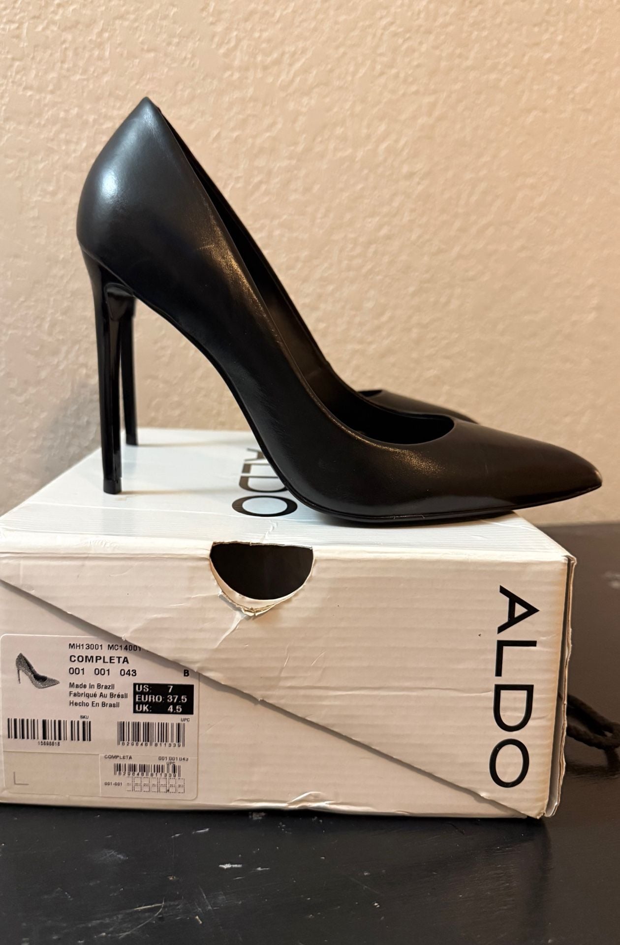 Aldo Completa Size 7 Black Stiletto Pumps 5