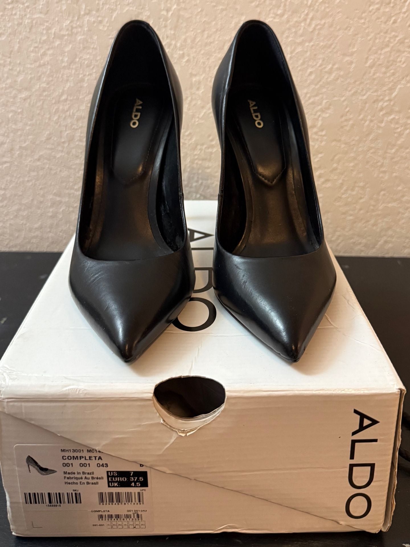 Aldo Completa Size 7 Black Stiletto Pumps 3