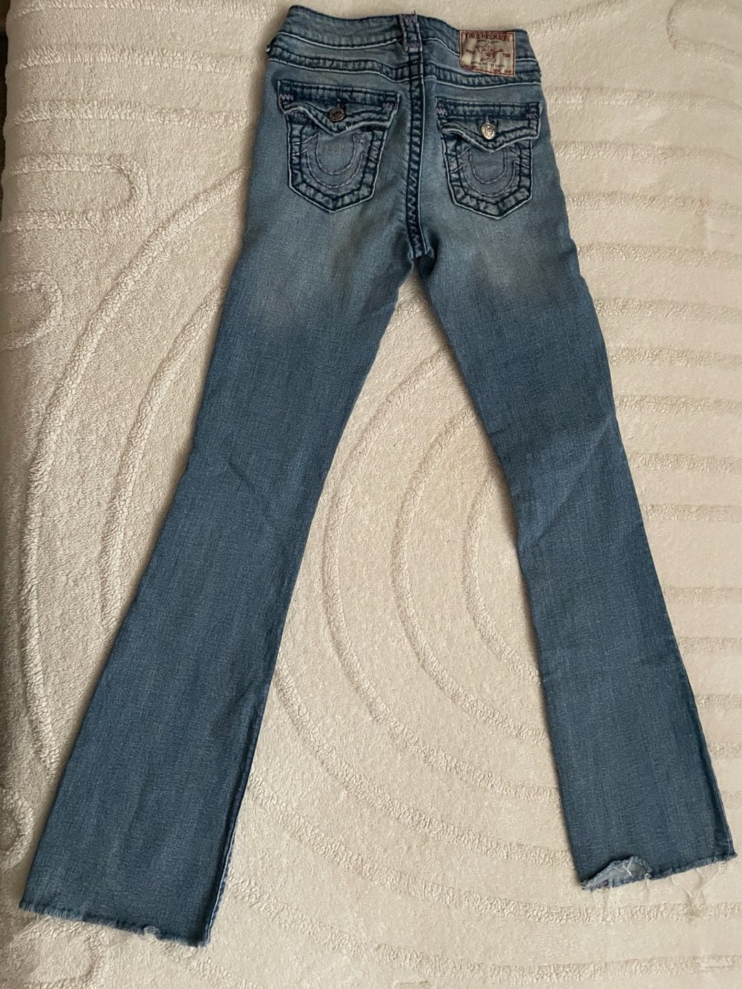 True Religion Becca Mid Rise Bootcut Size 24 Blue Denim Jeans 3