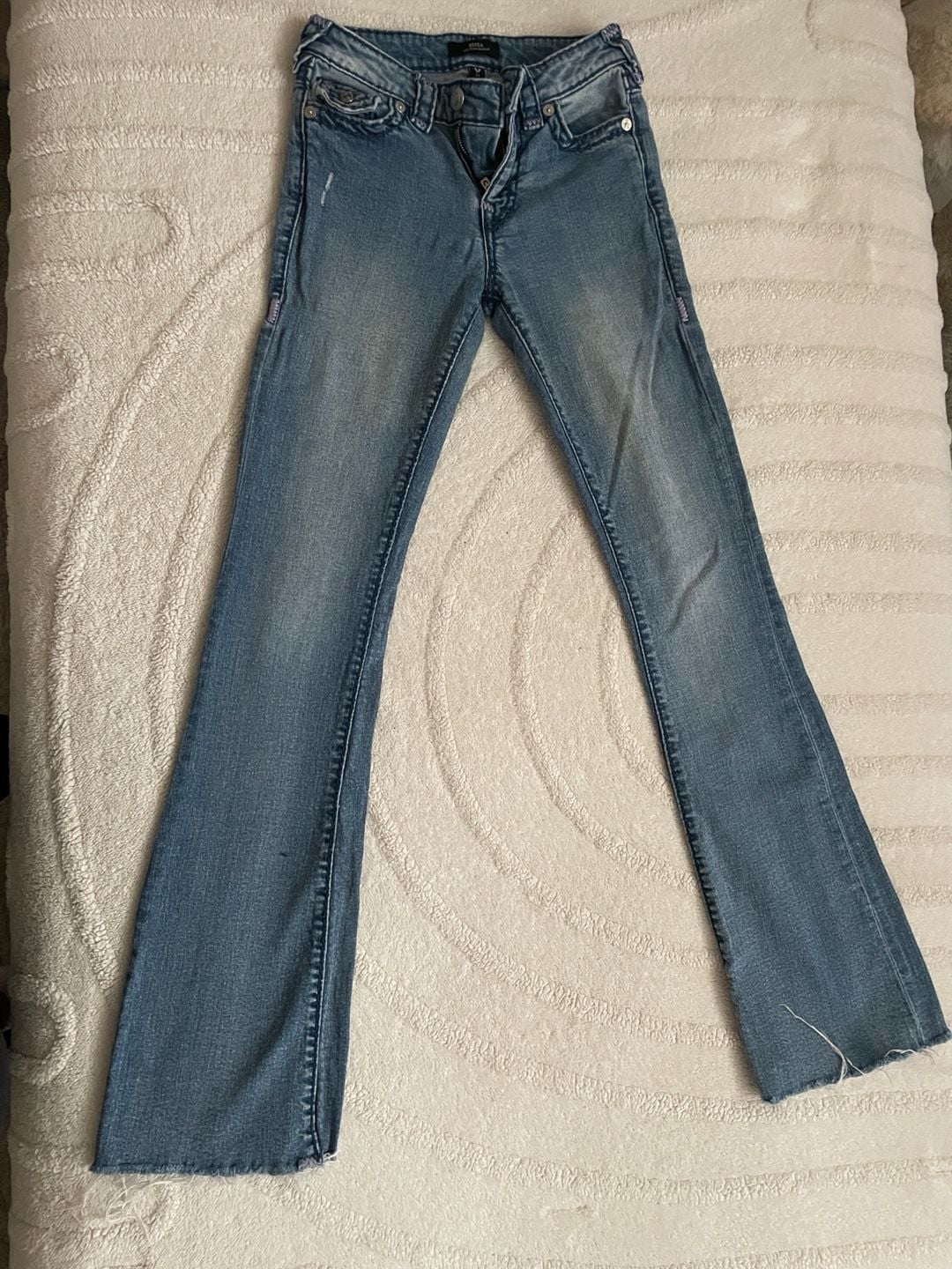 True Religion Becca Mid Rise Bootcut Size 24 Blue Denim Jeans 5
