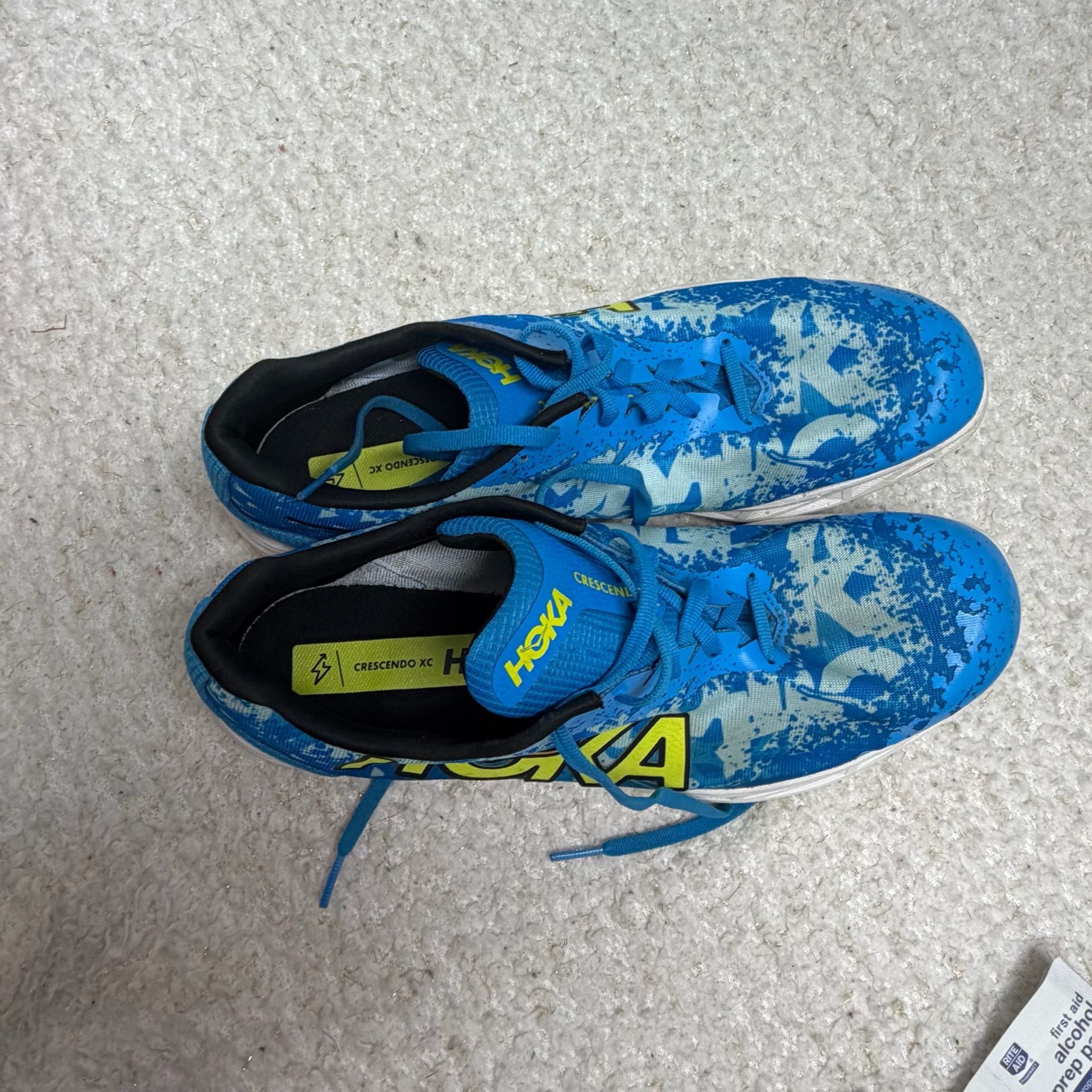 Hoka Crescendo XC Mens Size 10.5 Blue Cross Country Racing Spikes Womens Size 12 11