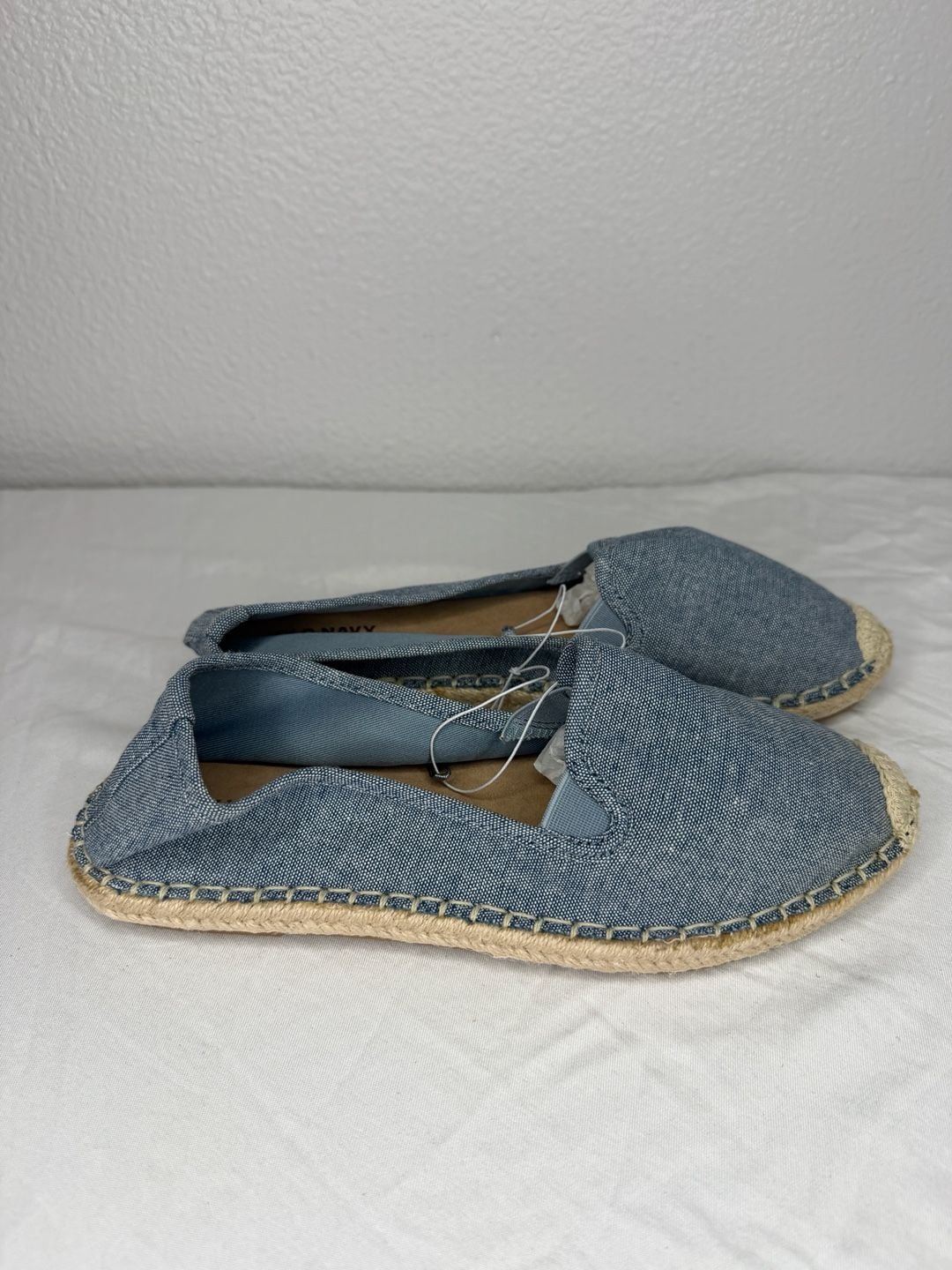 Old Navy Espadrilles Size 8 Blue Denim Slip On Flat Shoes 2