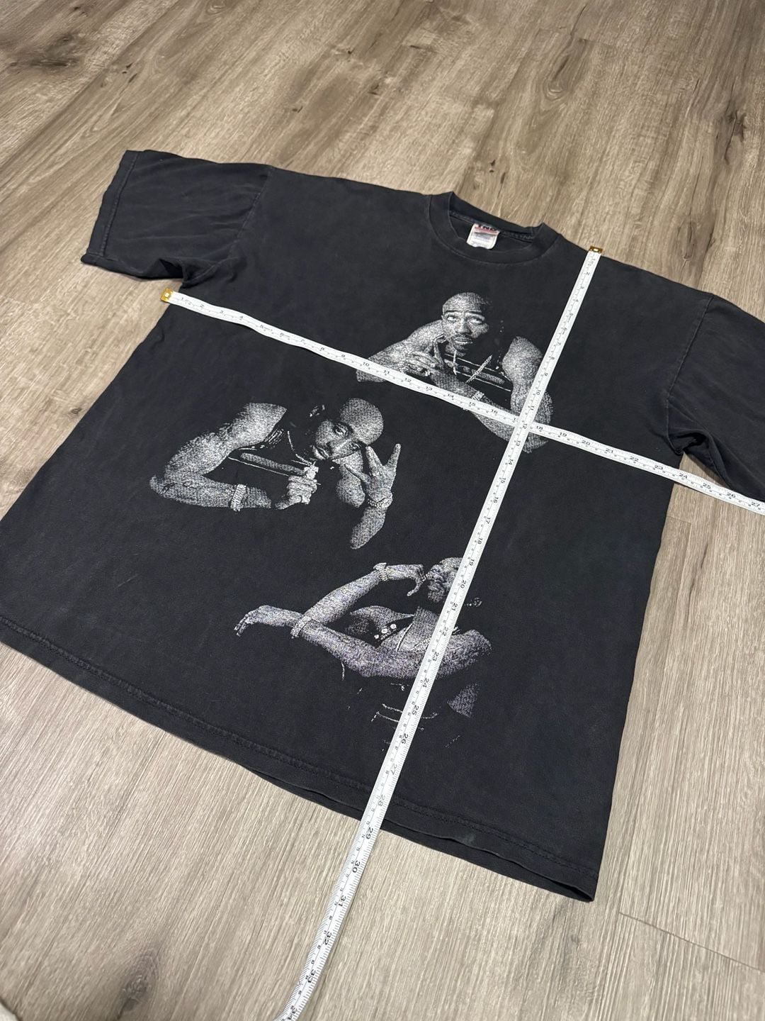 Vintage 90s 2Pac Triple Graphic Rap Tee Tornado Activewear Size XL Grail

 8
