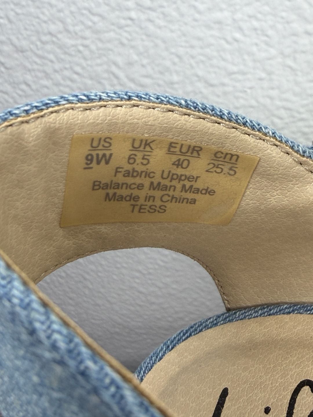 LifeStride Tess Espadrille Wedge Sandals Size 9W Blue Denim 5