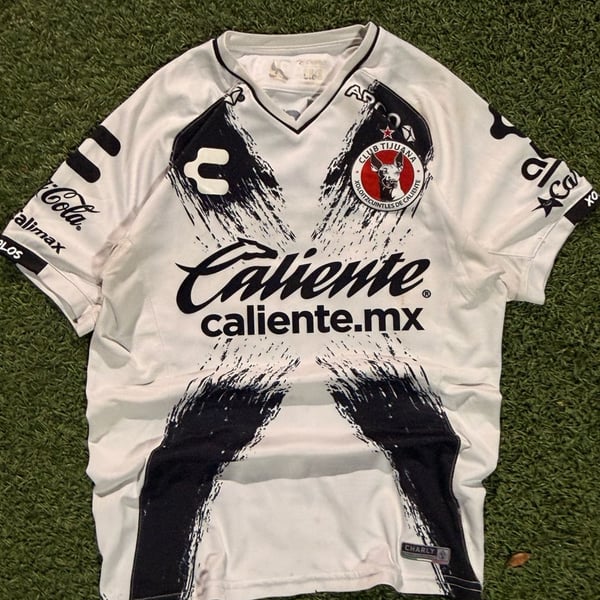 Charly Club Tijuana Away Soccer Jersey Size CH/S White Black