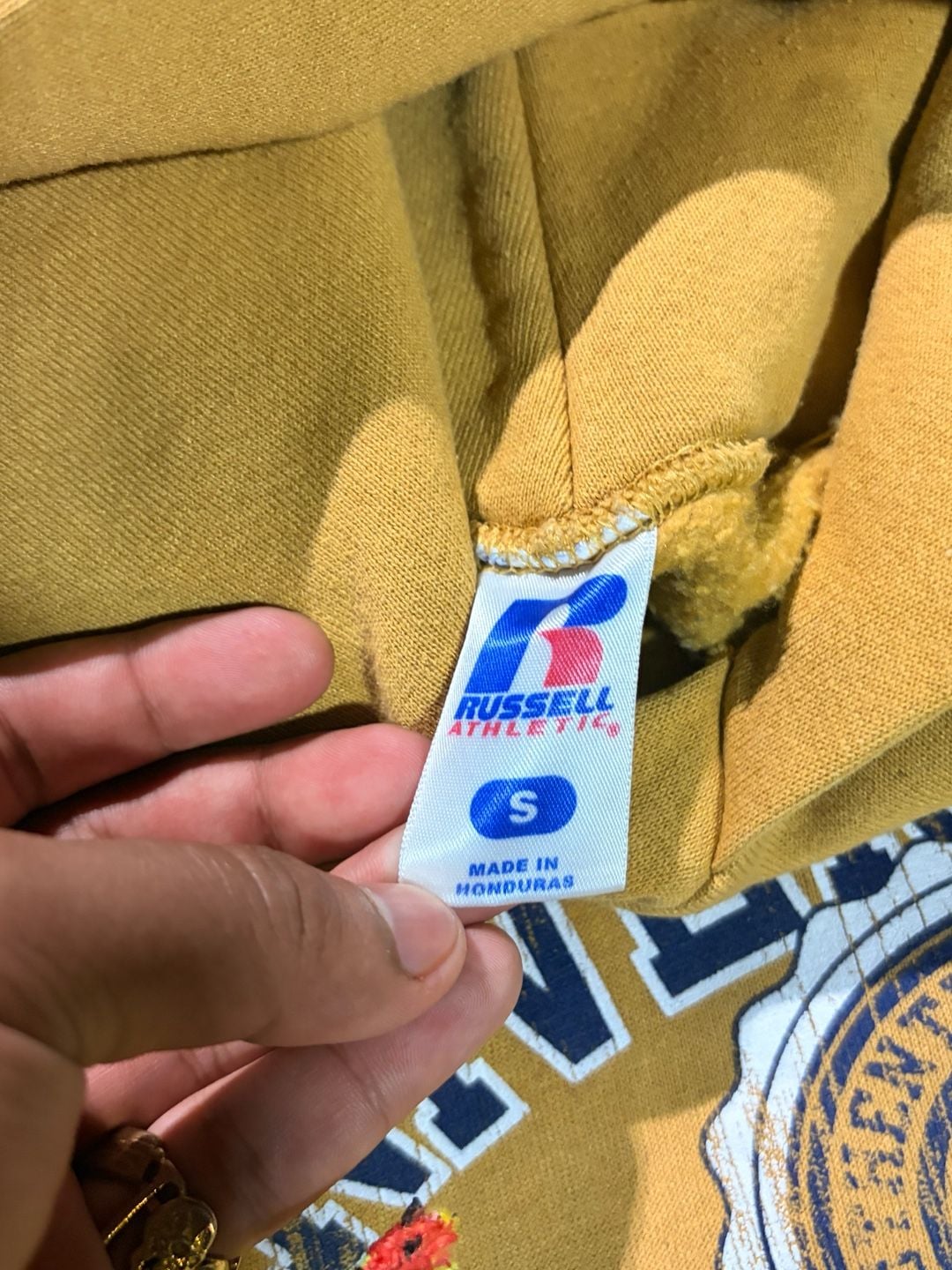 Russell Athletic University of California Irvine Hoodie Size S Yellow 5