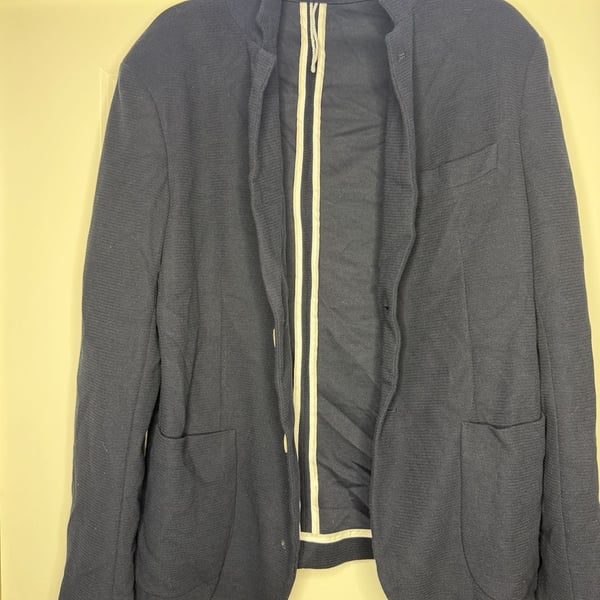 Block-Eleven Knit Blazer Navy Blue