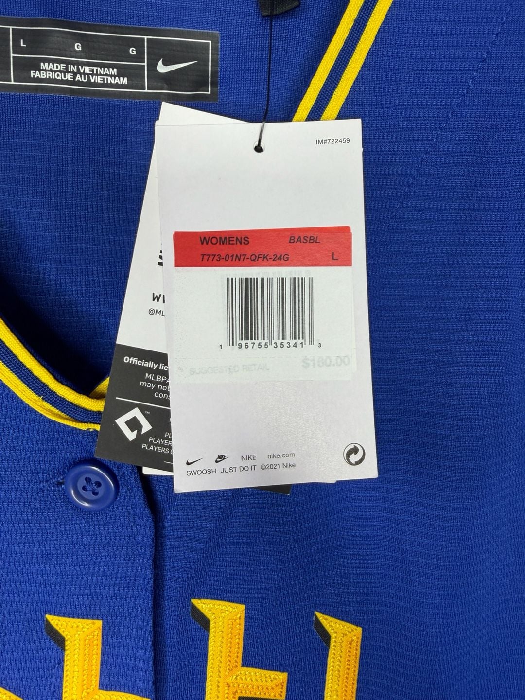 Nike Seattle Mariners City Connect Women's Jersey Size L 3