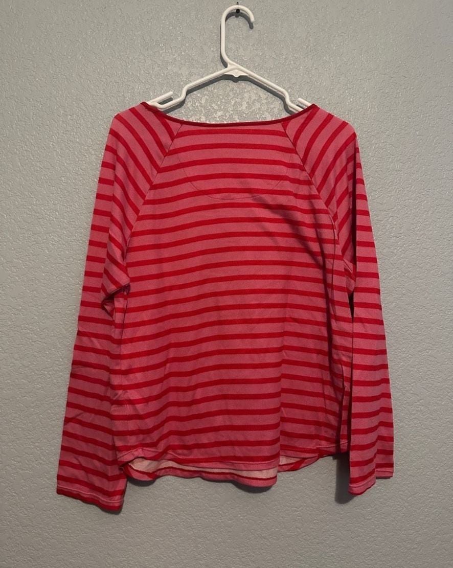 Kate Spade New York 3 Pc Pajama Set Size XL Red Striped 5