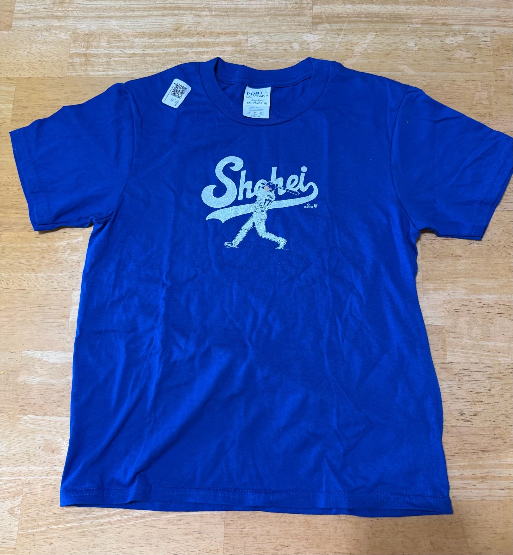 Port & Company Shohei Ohtani Baseball Youth Size S (128/7-8) Blue T-Shirt 2