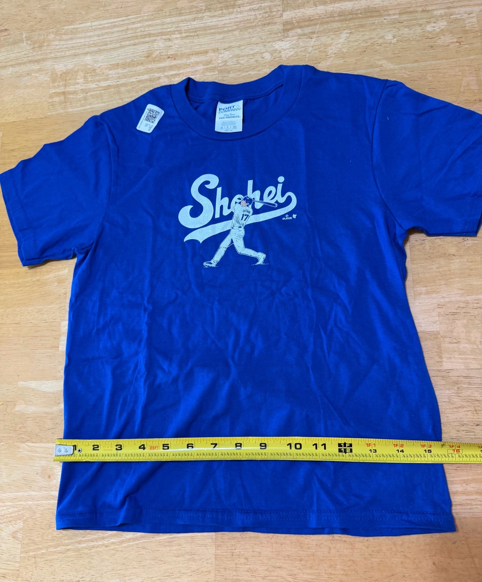 Port & Company Shohei Ohtani Baseball Youth Size S (128/7-8) Blue T-Shirt 5