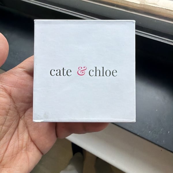Cate & Chloe Pearl Crystal Dangle Earrings White Gold Plated