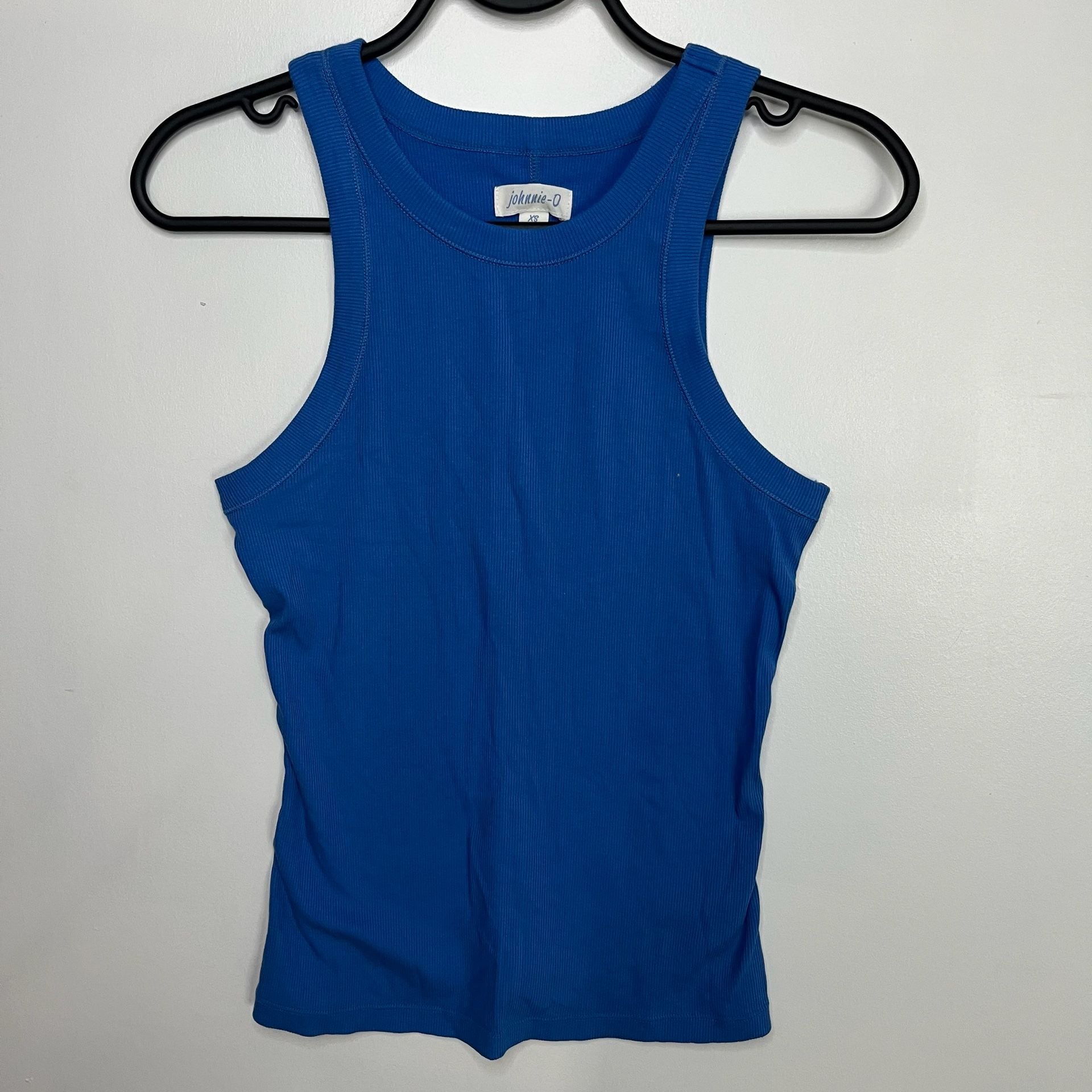 johnnie-O Heritage Cotton Blend Tank Top Royal Blue Size XS 3