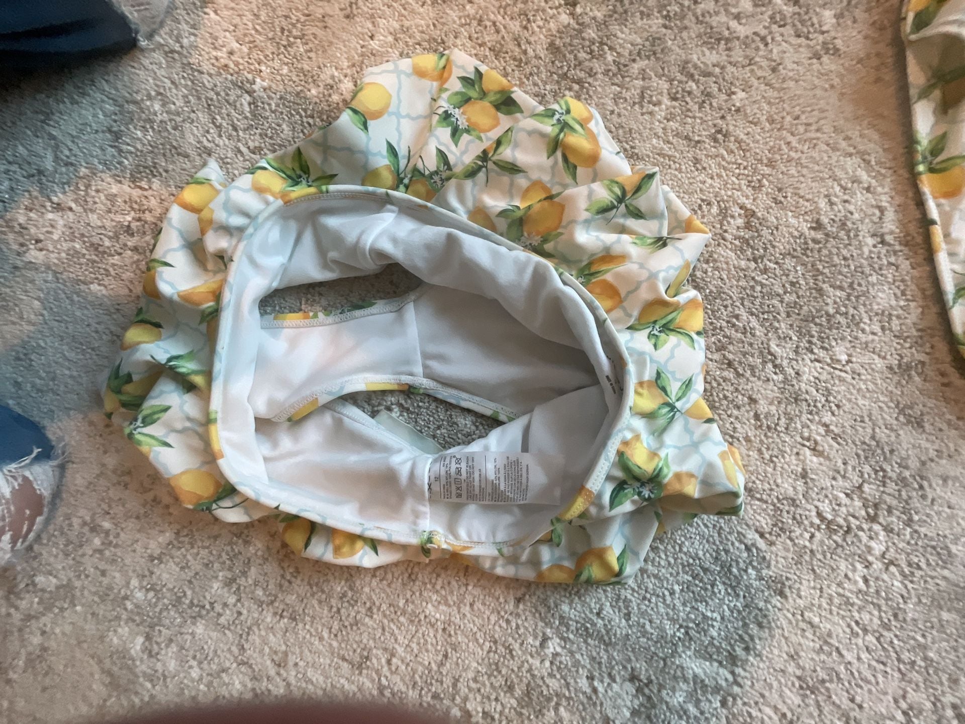 Janie and Jack Lemon Swimsuit Size 12 Two-Piece Ruffle Bathing Suit 4