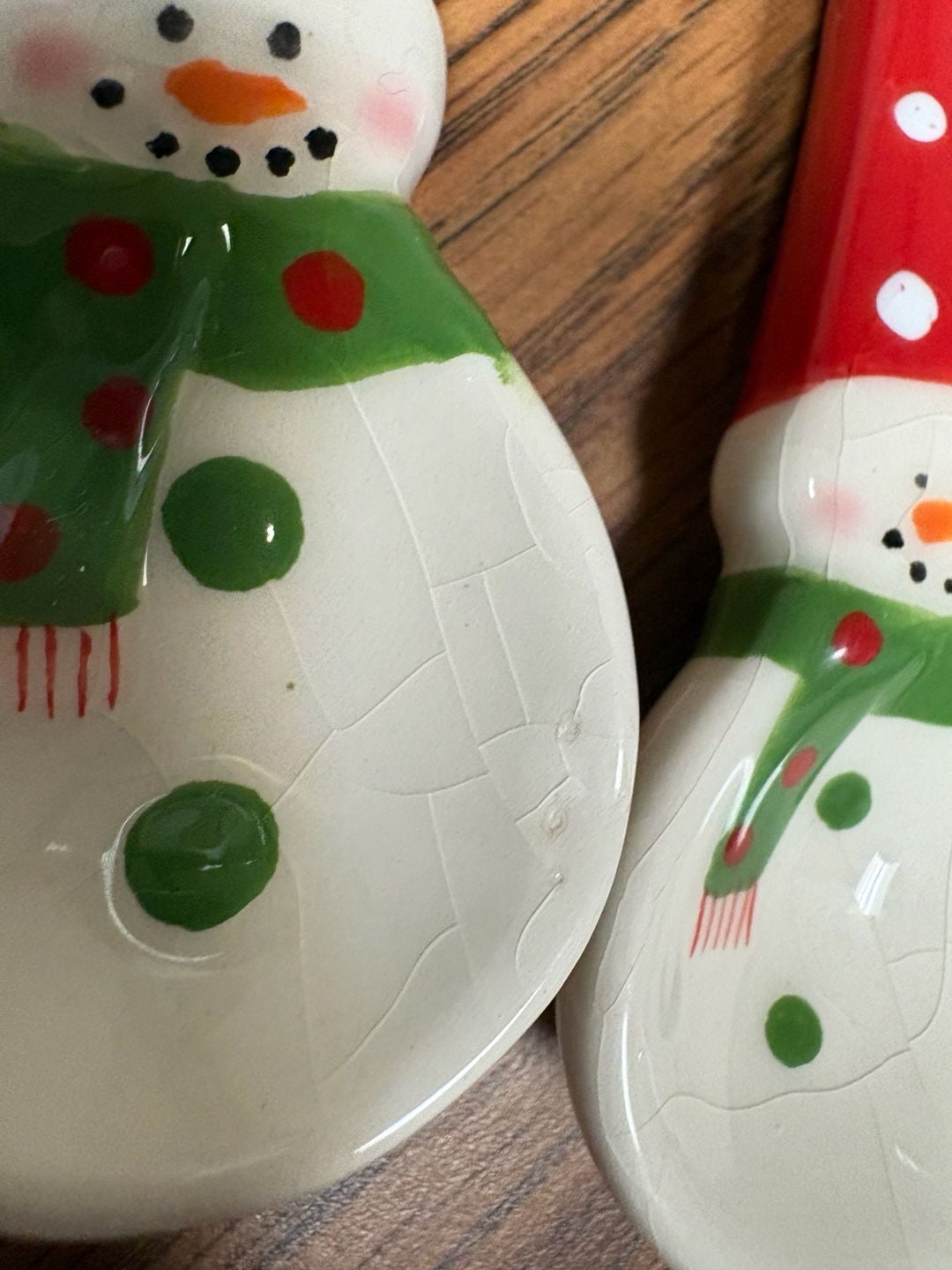 Snowman Holiday Ceramic Measuring Spoon Set 4