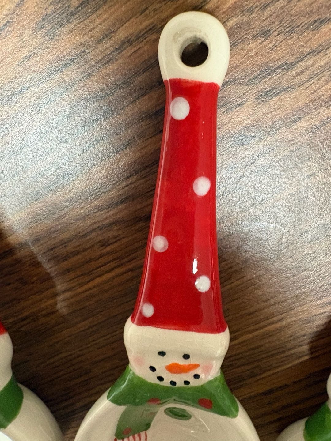 Snowman Holiday Ceramic Measuring Spoon Set 5