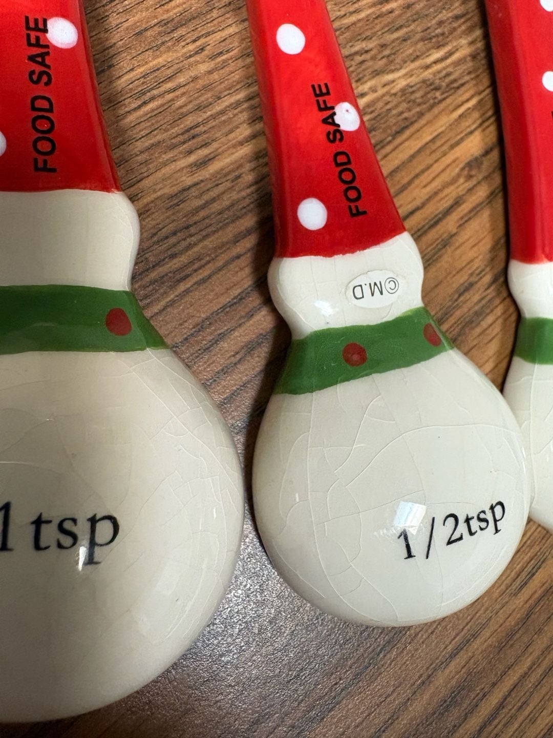 Snowman Holiday Ceramic Measuring Spoon Set 10