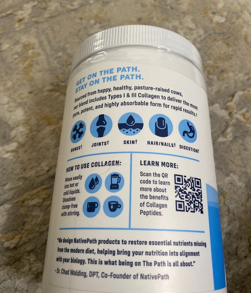 NativePath Collagen Peptides - Hydrolyzed Type 1 and 3 Collagen Powder for Skin, Hair, Nails - 8.8 oz (25 Servings) 3