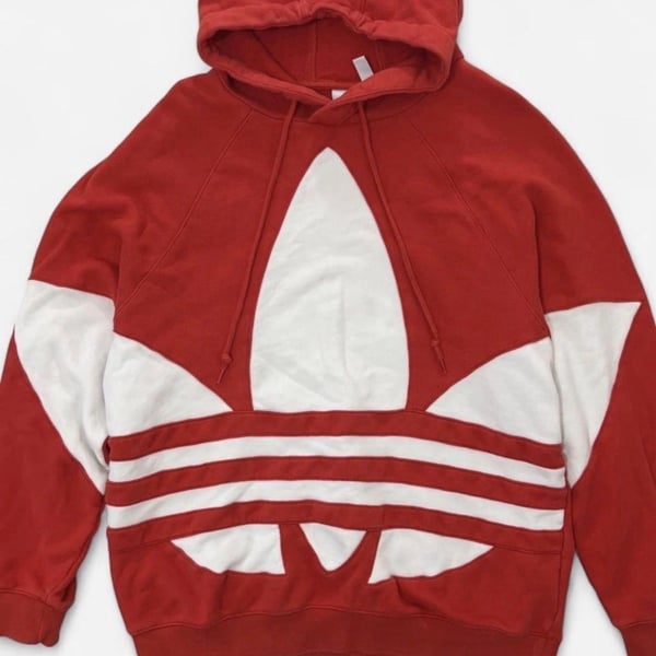 Adidas Originals Men's Big Trefoil Hoodie in Lush Red (Style FM9907)