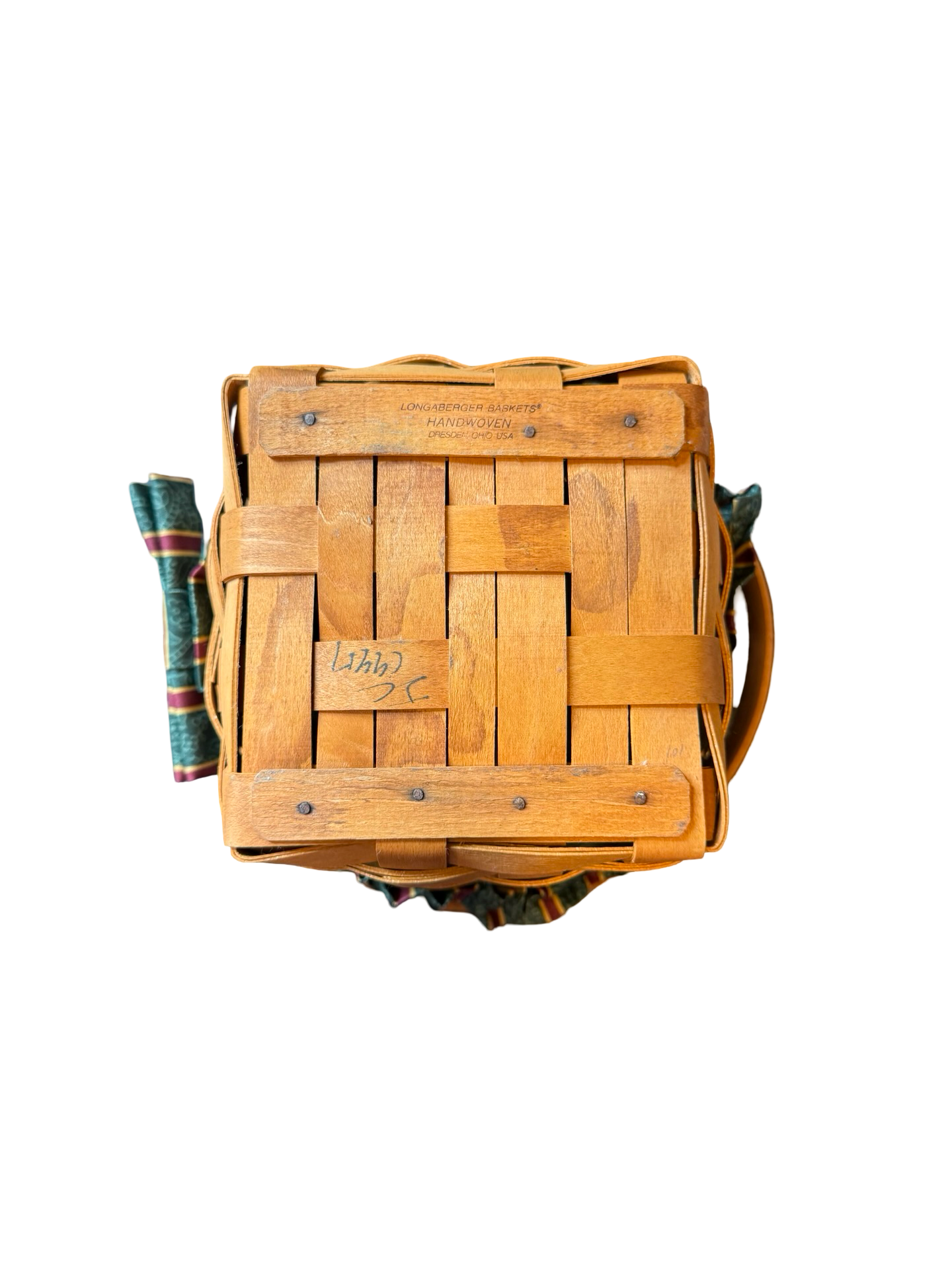 Longaberger Glad Tidings Basket With Wooden Lid  9