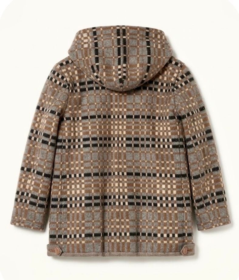 Field Flower Hooded Cardigan Plaid Boho Aztec Knit Coat 5