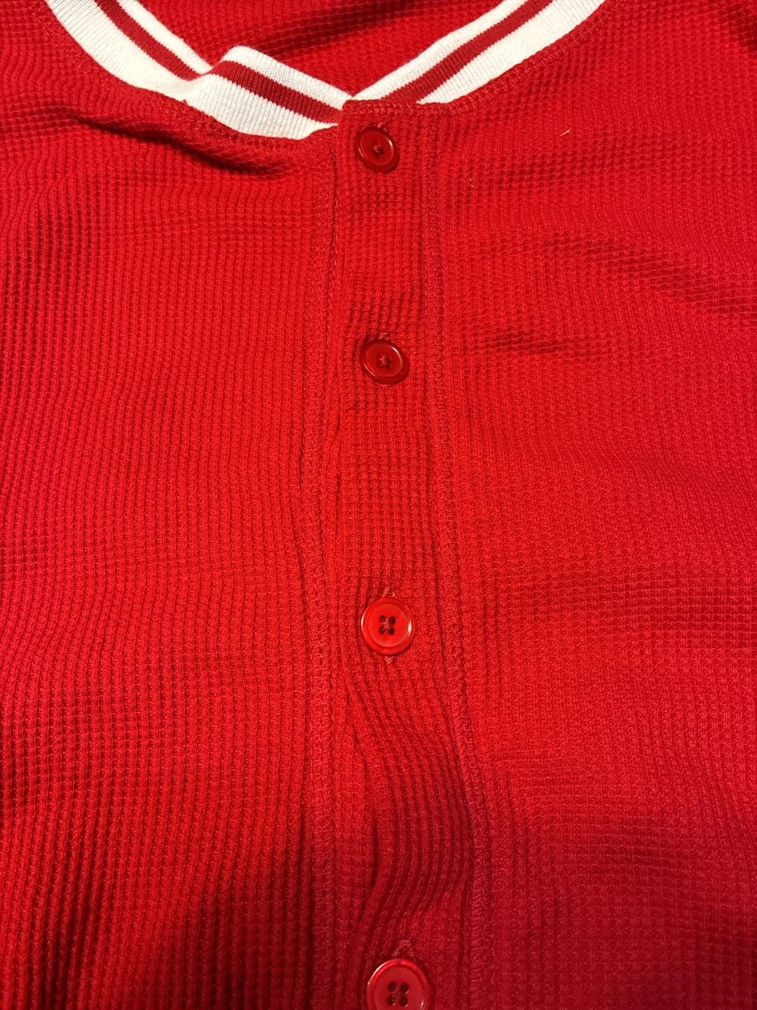 Kingsize Thermal One Piece Suit Size 4XL Big Red Waffle Knit Pajamas 6