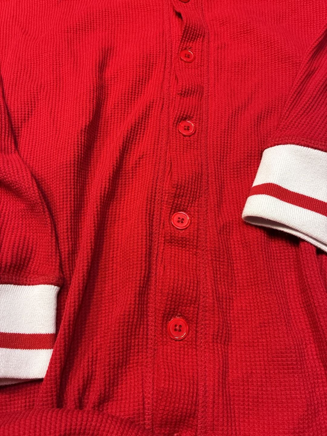 Kingsize Thermal One Piece Suit Size 4XL Big Red Waffle Knit Pajamas 8