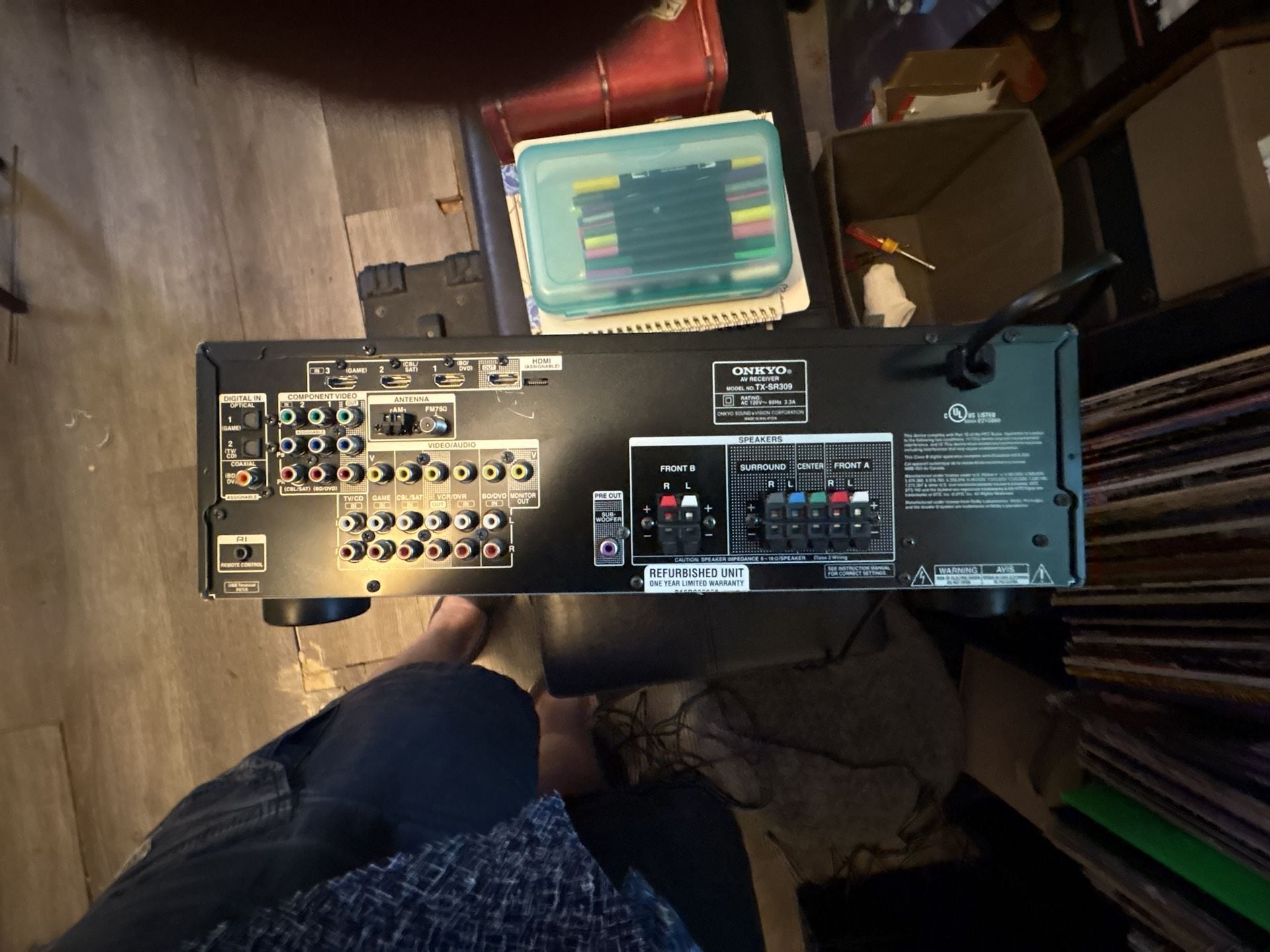 Onkyo TX-SR309 AV Receiver Black Home Theater Stereo 2