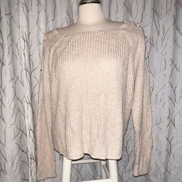 HYFVE Lace Up Shoulder Sweater