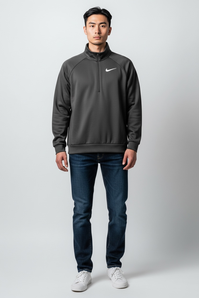 Nike Dri-FIT 1/4 Zip Pullover Size M Black 3