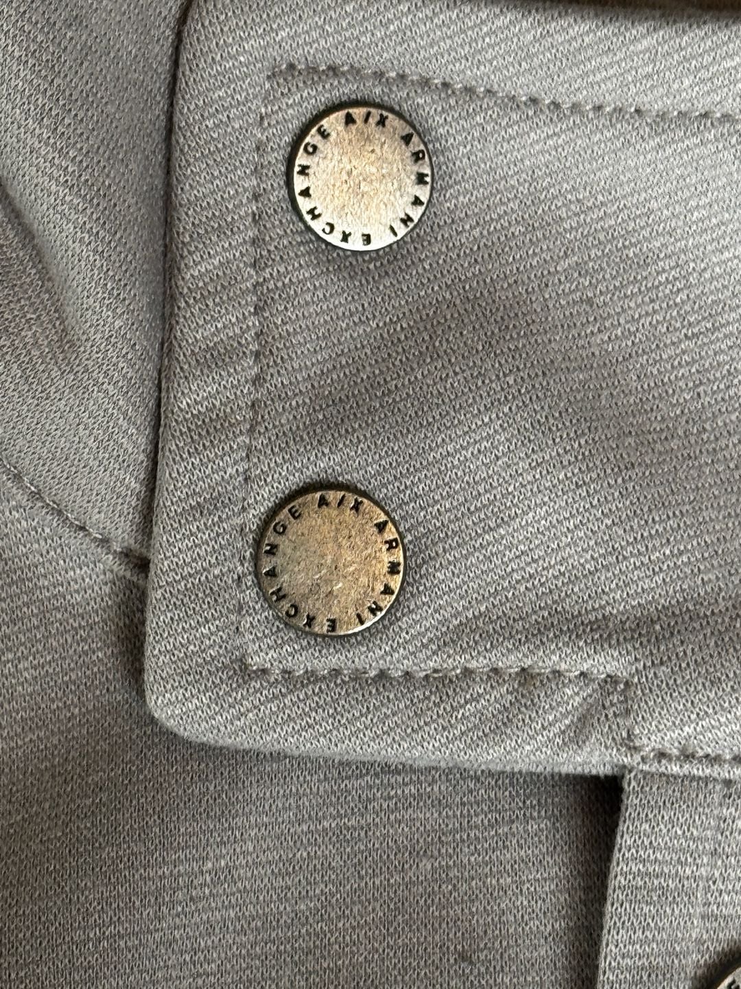 Armani Exchange Varsity Jacket Size S Grey Two Tone Snap Up 1002 6