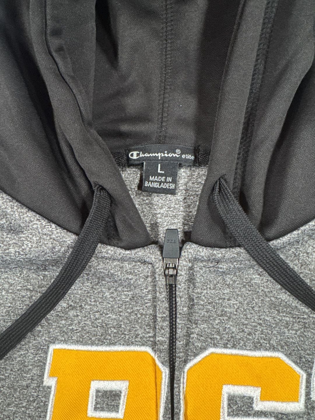 Champion LBSU Full-Zip Hoodie Size L Grey Black The Beach 7