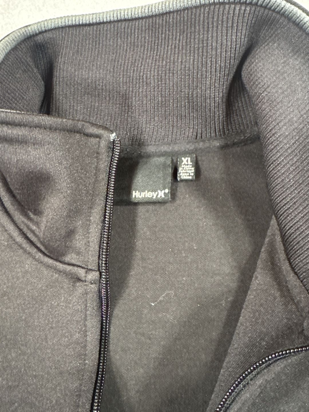 Hurley Full Zip Jacket Size XL Black Gray Track Tracksuit Top 7