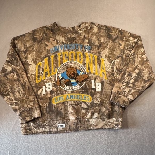Hollister UCLA Bruins Crewneck Sweatshirt XL Camo Boxy Fit