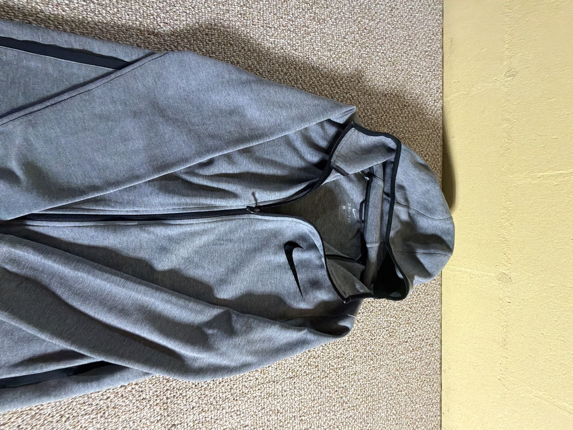 Nike Dry Hyper Elite Showtime Hoodie Size L Gray Polyester Full Zip 4