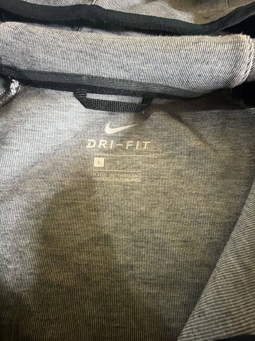 Nike Dry Hyper Elite Showtime Hoodie Size L Gray Polyester Full Zip 5