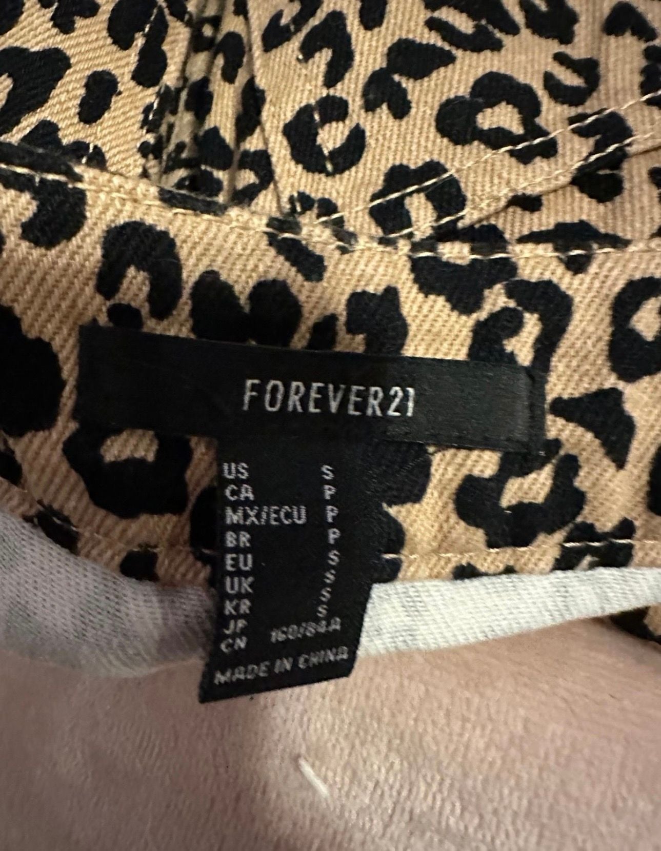 Forever 21 Leopard Print Pinafore Overall Dress Size Small 4