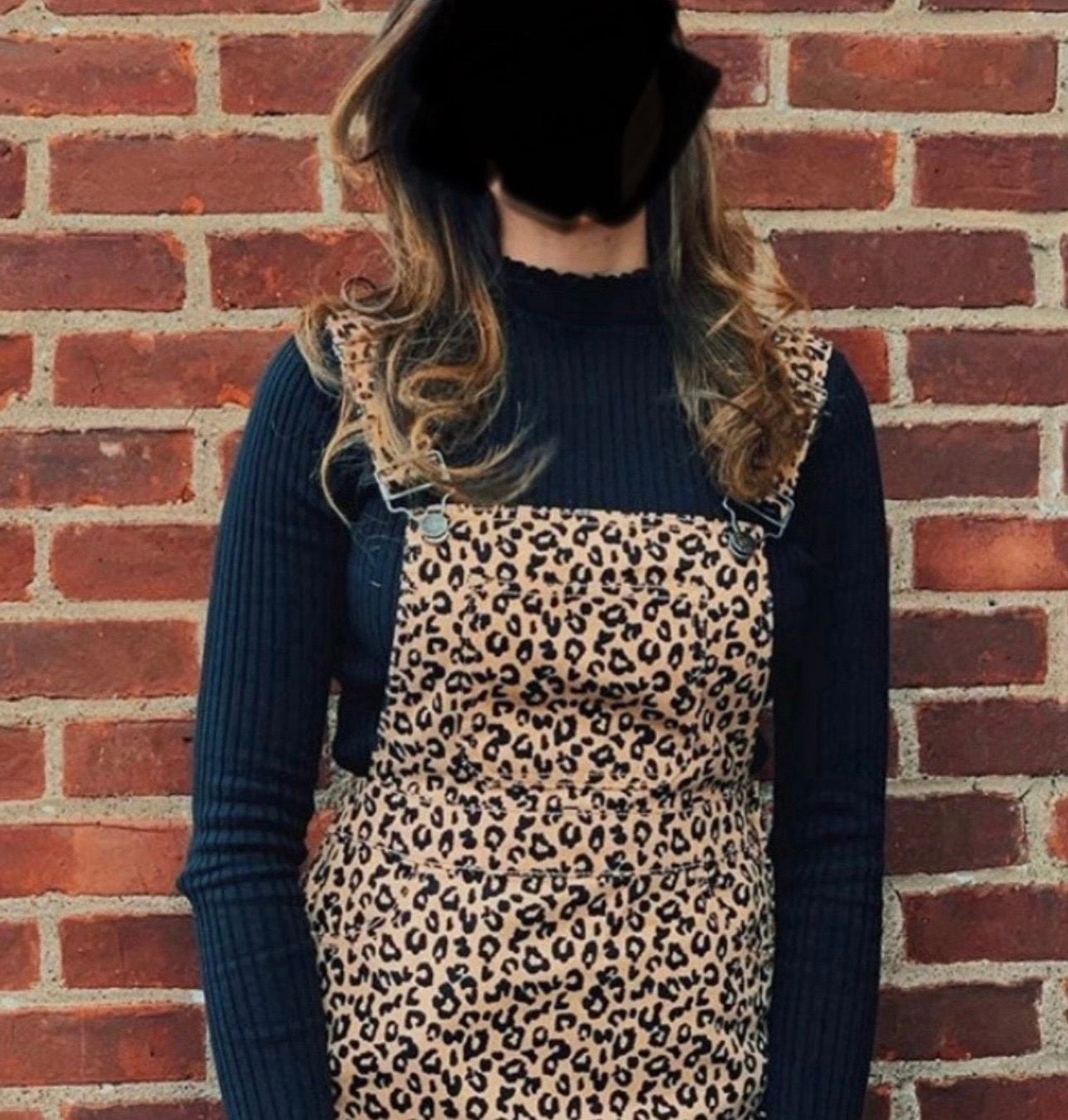 Forever 21 Leopard Print Pinafore Overall Dress Size Small 5