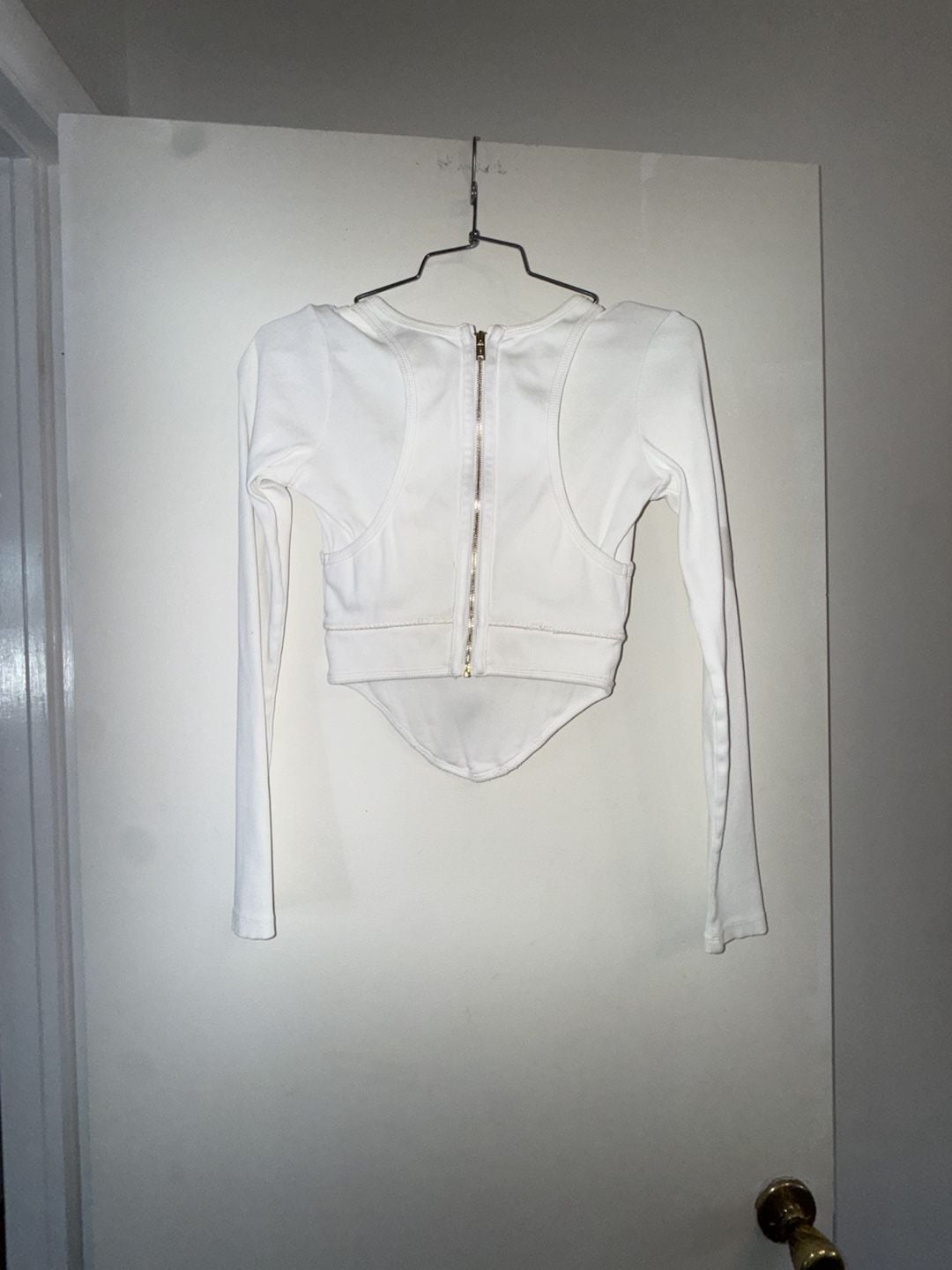 Don Lee Long Sleeve White XS Corset Top 6