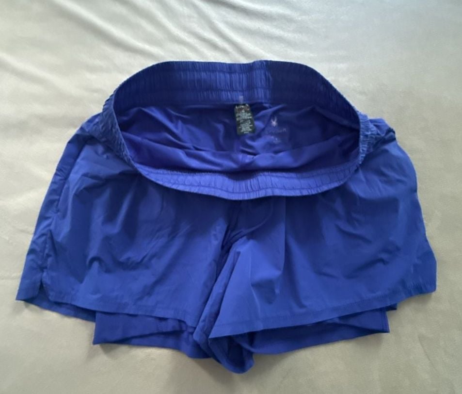 Spyder Active Shorts Size L Blue Athletic Running 3