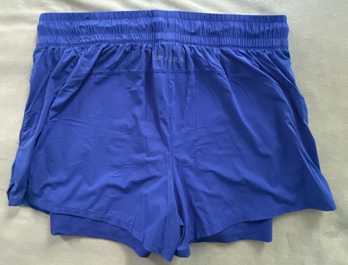 Spyder Active Shorts Size L Blue Athletic Running 5