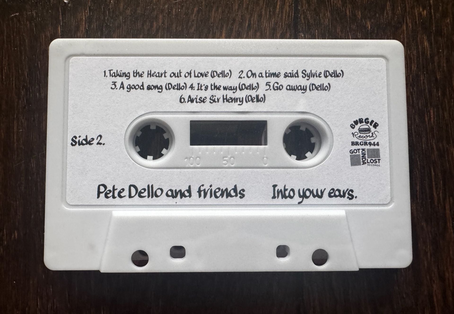 CASSETTE Pete Dello And Friends Into Your Ears GKL BURGER RE 9.75x2.75 STICKER 2 7