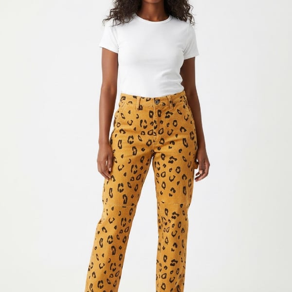 🐆 OBEY Abbott Painter Pants in Leopard Corduroy 🐆