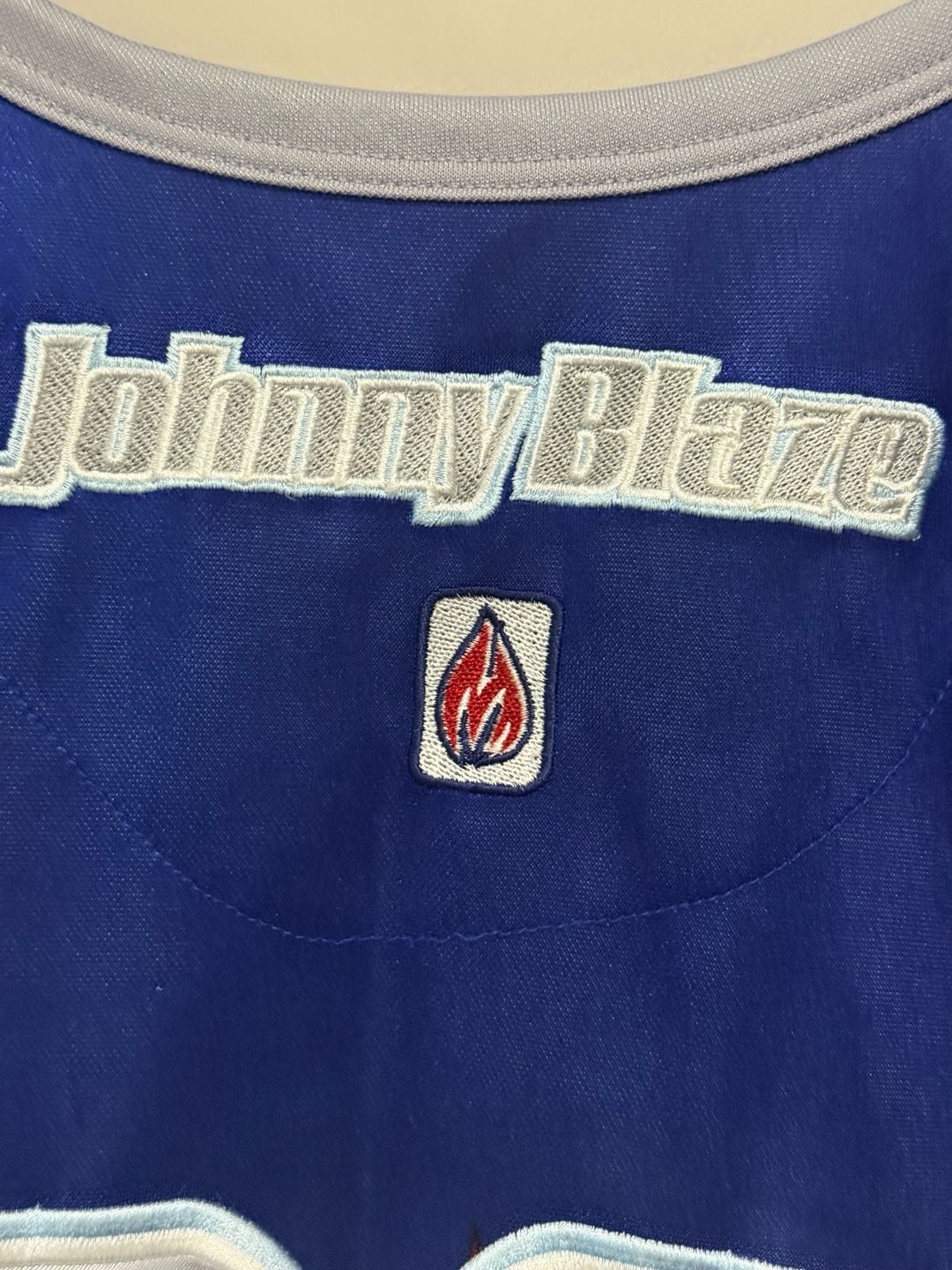 Johnny Blaze Basketball Jersey Size XXL Blue Flame 00 Hip Hop Y2K Vintage 11