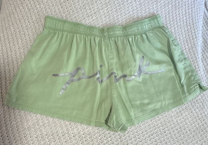 PINK Victoria's Secret Boxy Pajama Sleep Shorts Size S Green Pink Lot 7